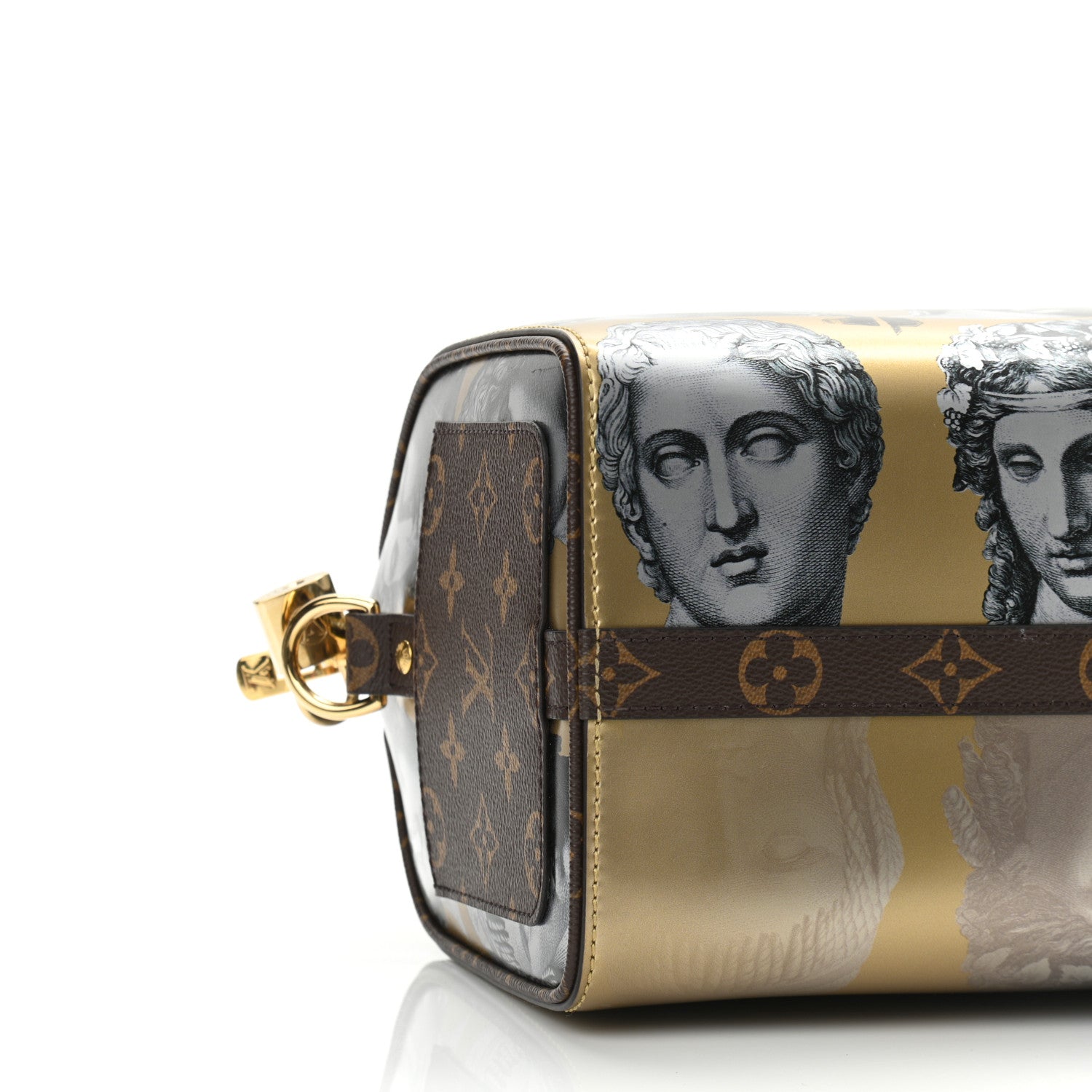 Louis Vuitton X FORNASETTI Calfskin Fornasetti Speedy Bandouliere 25 Gold 8 of 10