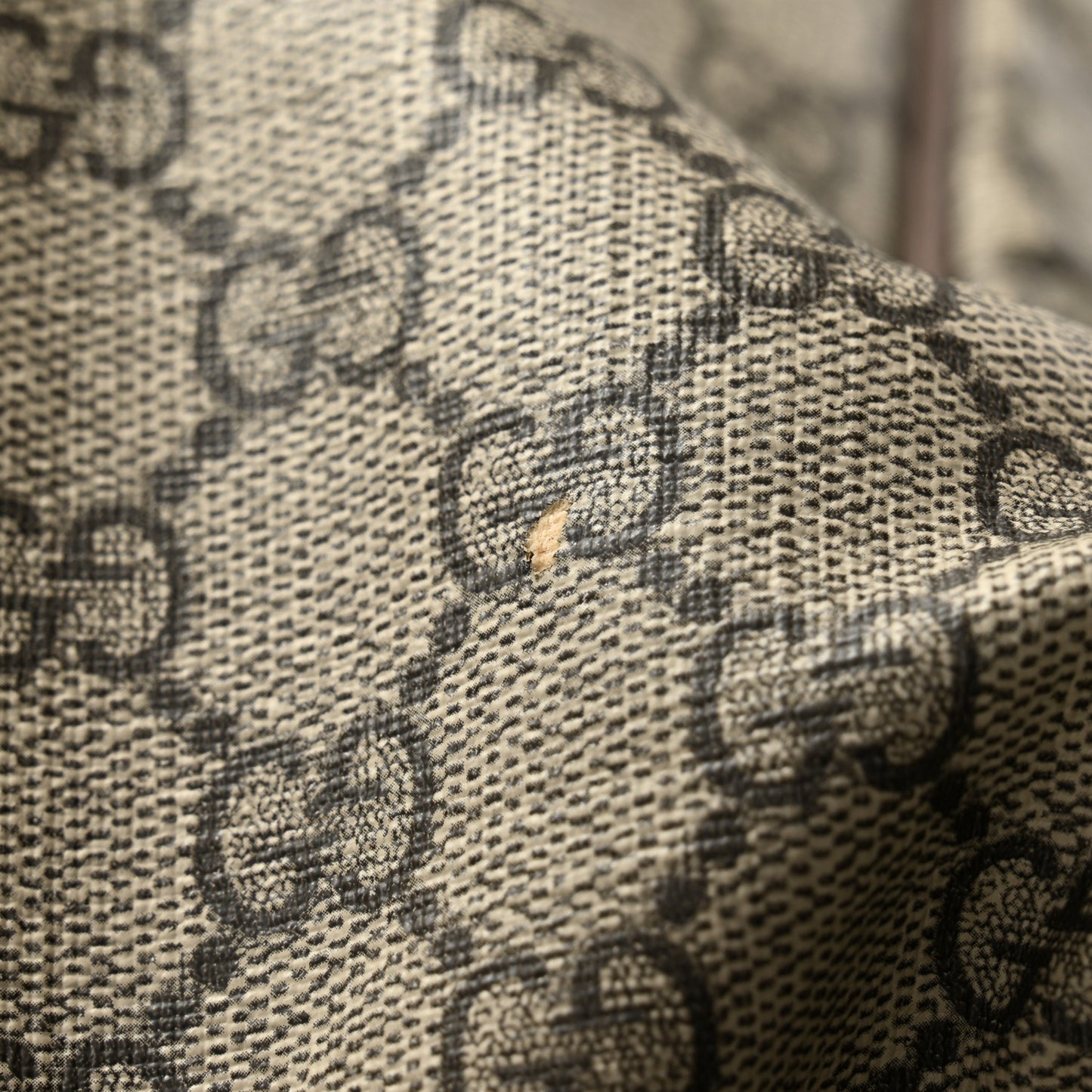 GG Supreme Monogram Web Medium Duffle Bag Brown