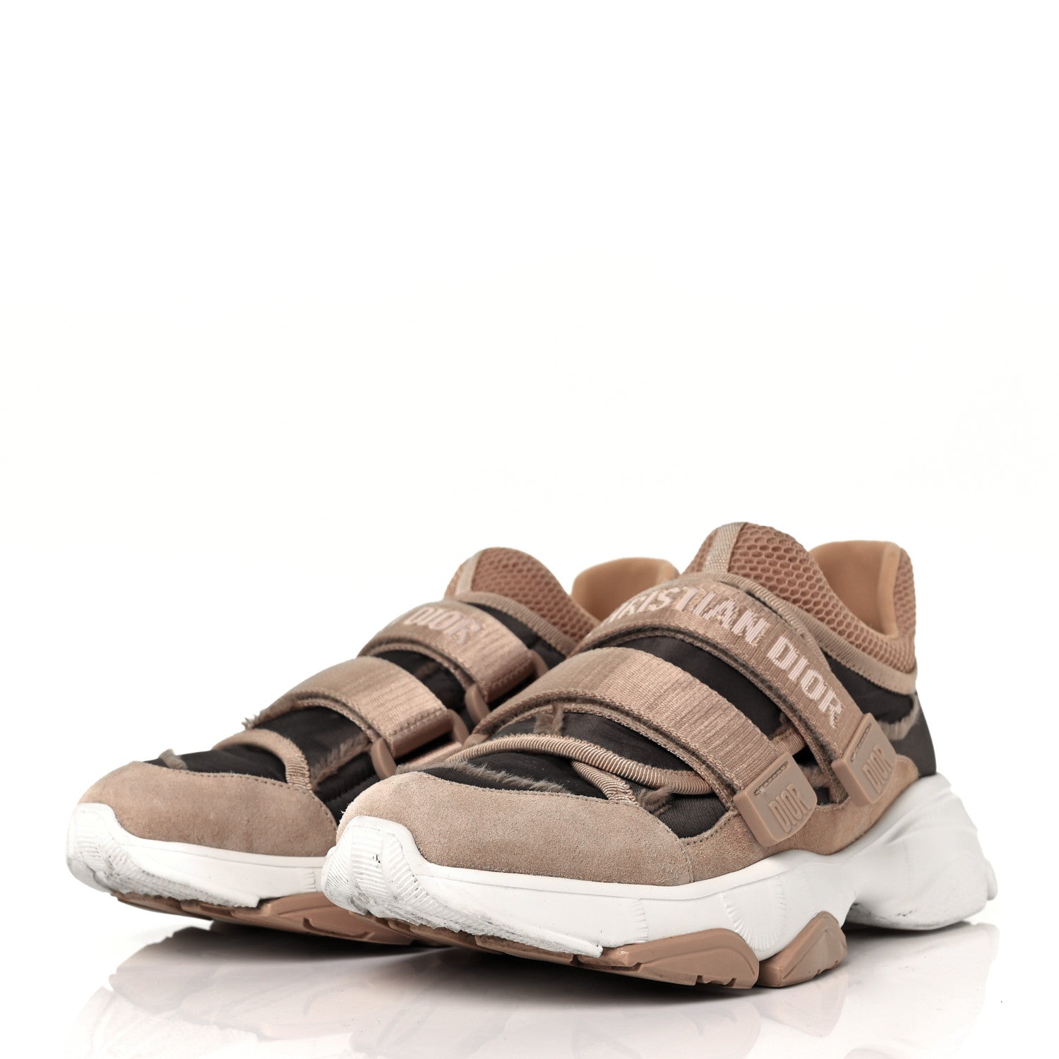 Christian Dior Technical Fabric Nylon Camouflage Womens D-Wander Sneakers 37 Nude 3 of 9