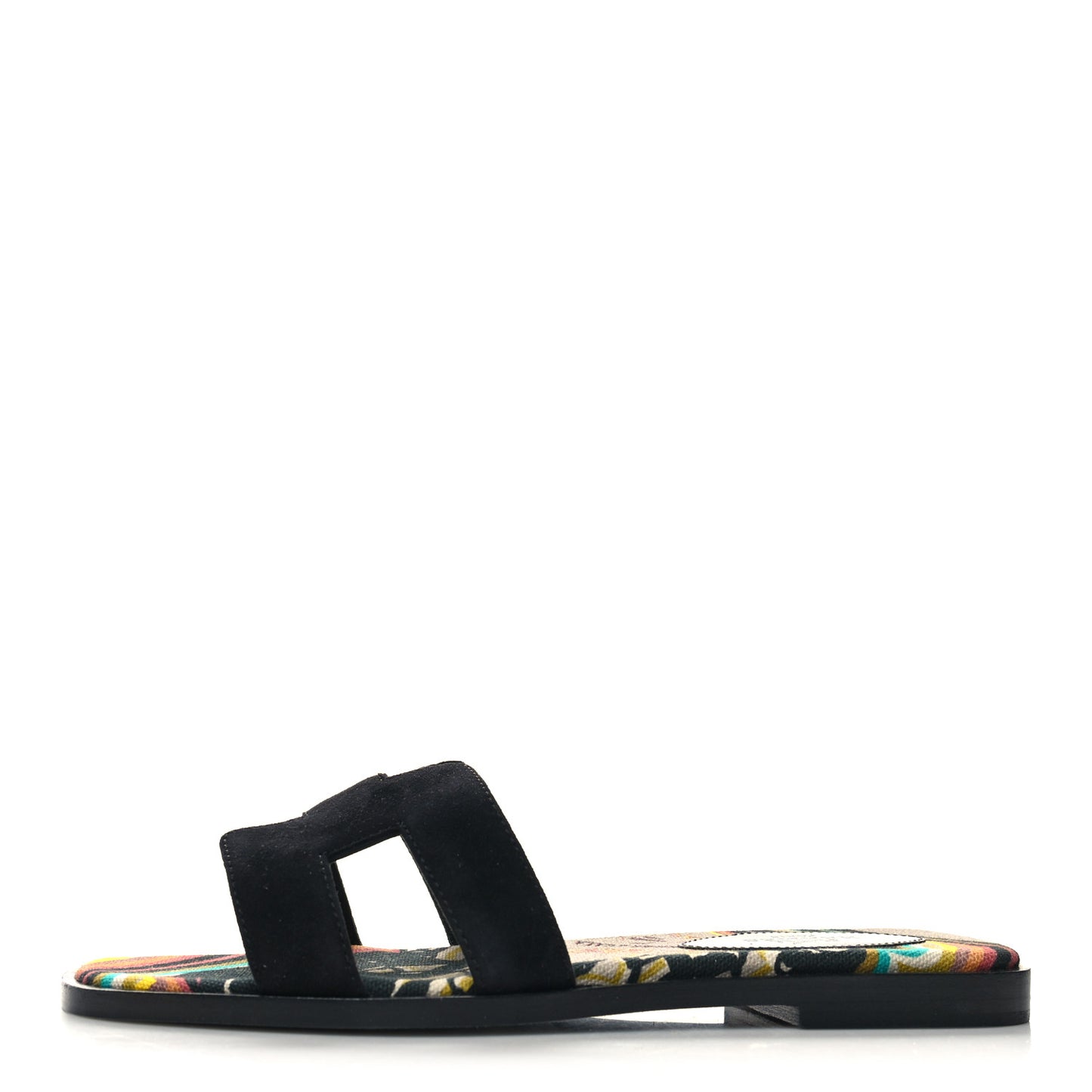 Suede Goatskin Oran Sandals 35.5 Black