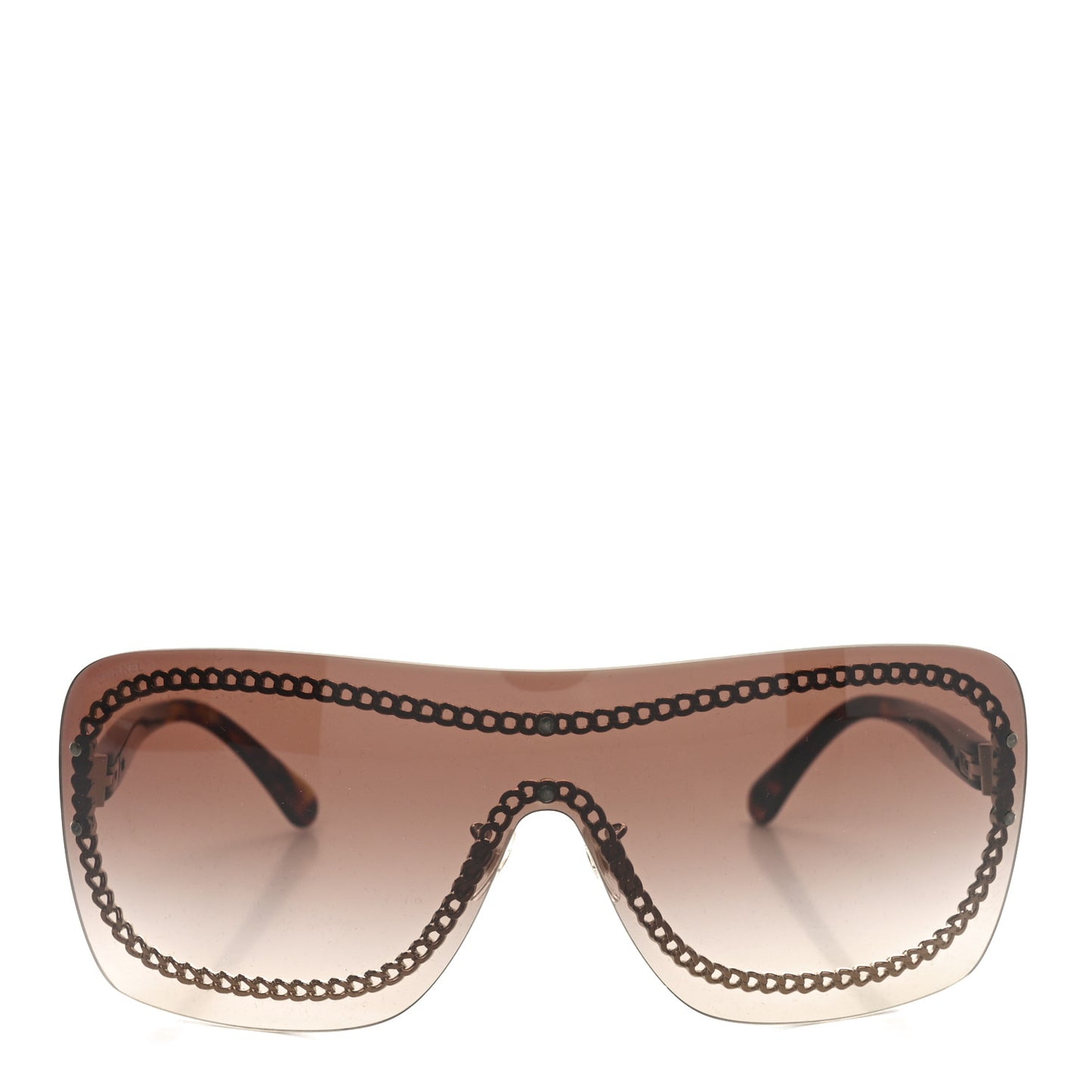 Rimless Shield Sunglasses 4243 Gradient Tortoise