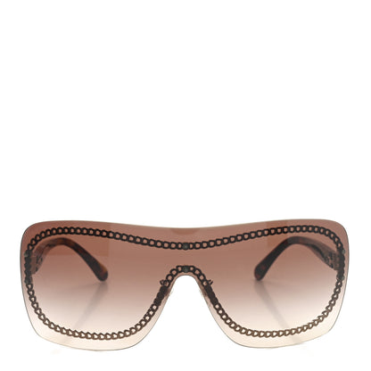 Chanel Rimless Shield Sunglasses 4243 Gradient Tortoise 2 of 7