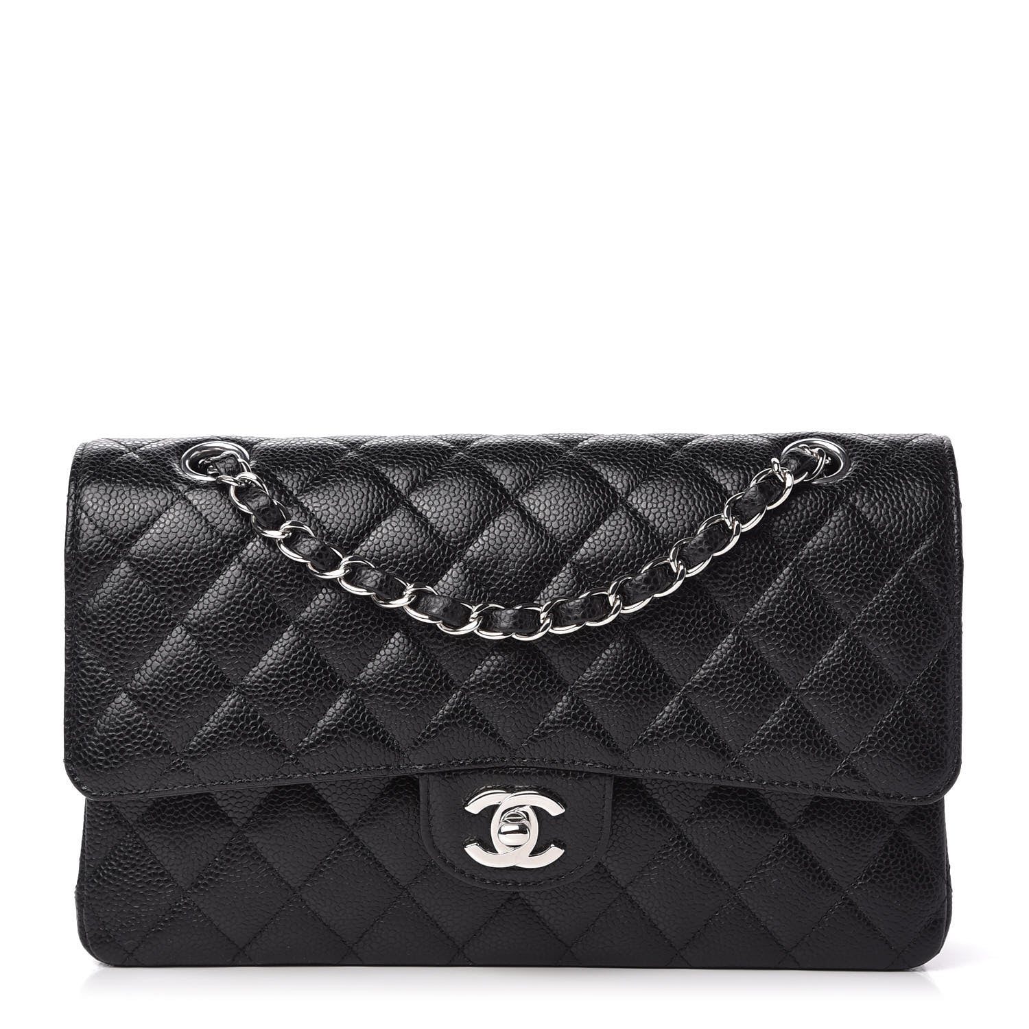 Chanel Caviar Quilted Medium Double Flap Black 1 of 10