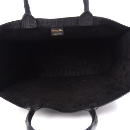 Christian Dior Oblique Calfskin Embossed Book Tote Black 5 of 10