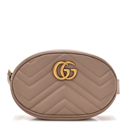 Gucci Calfskin Matelasse GG Marmont Belt Bag 75 30 Porcelain Rose 1 of 10