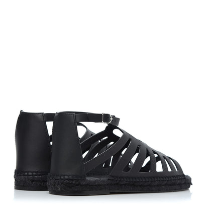 Hermes Calfskin Costanza Espadrilles 39 Black 4 of 17