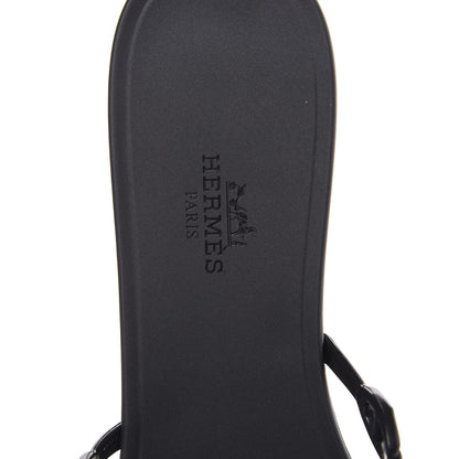 Hermes Rubber Chaine d'Ancre Rivage Sandals 39 Black 6 of 8