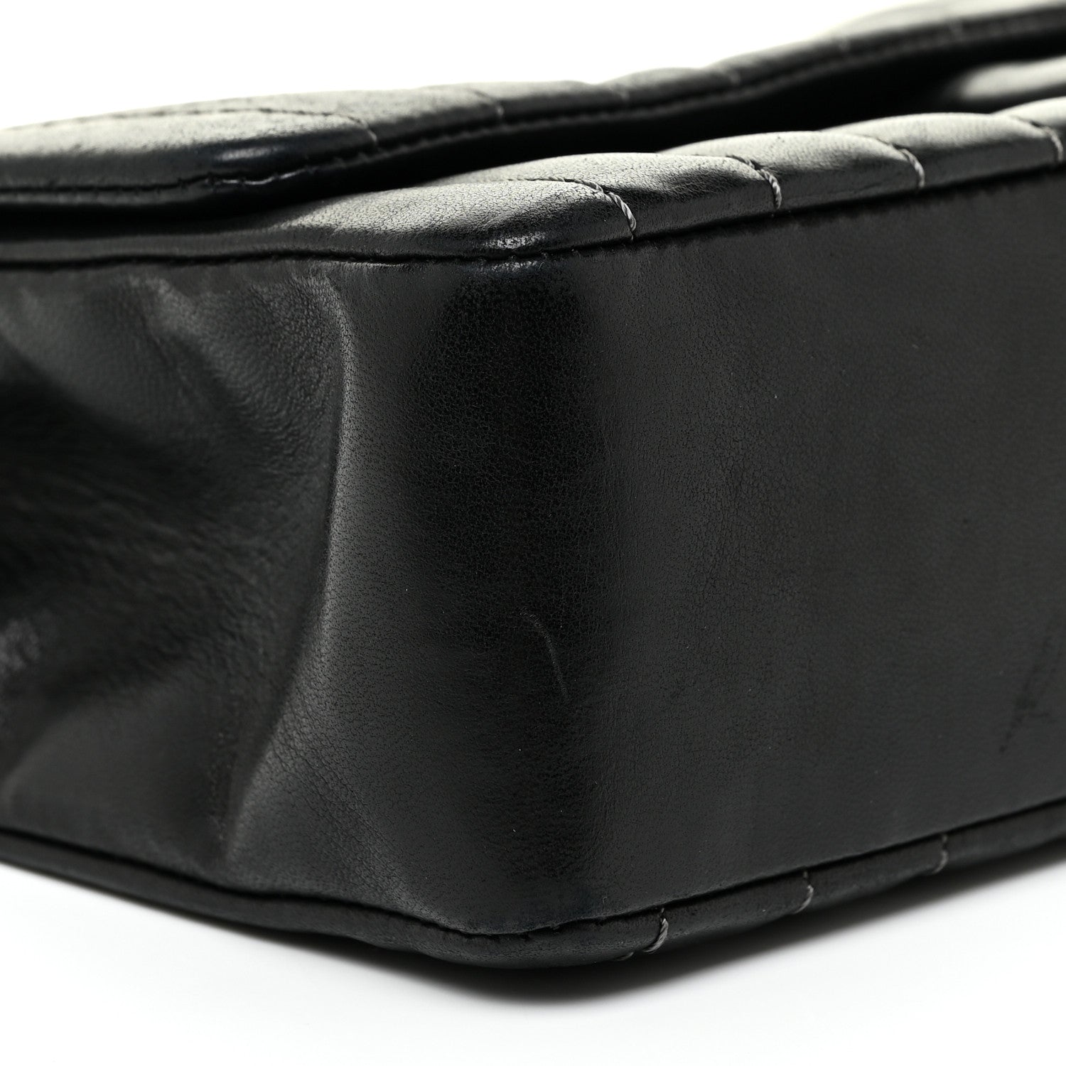 Chanel Lambskin Vertical Quilted Medium Single Flap Black 9 of 23