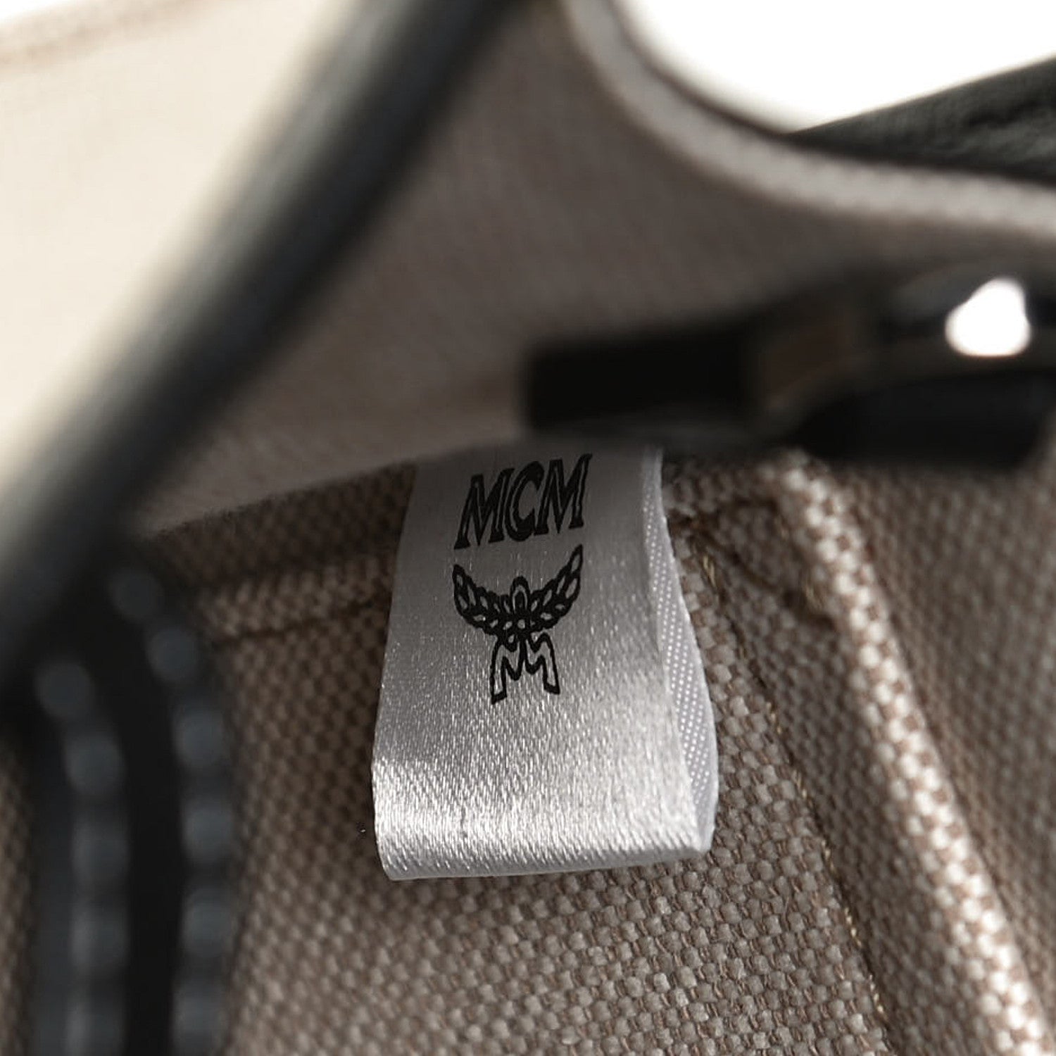 MCM Cotton Canvas Vertical Mini Tote Off White 6 of 12