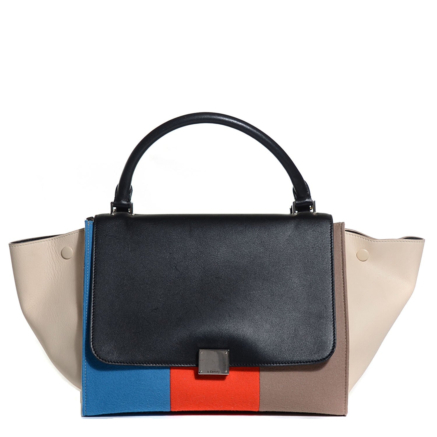 Celine Calfskin Wool Medium Trapeze Multicolor 1 of 9