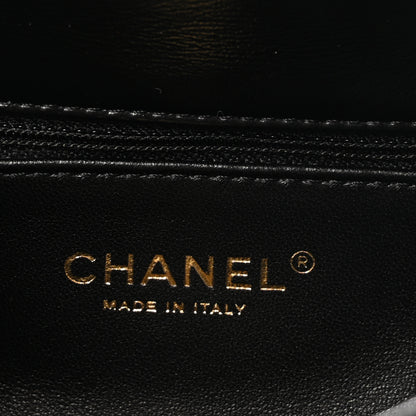 Chanel Shiny Lambskin Quilted Coco Trip Flap Bag Black 6 of 11