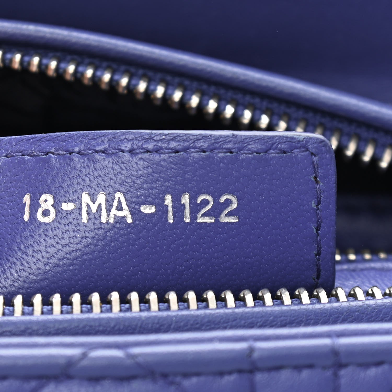 Christian Dior Lambskin Cannage Medium Lady Dior Blue 7 of 13