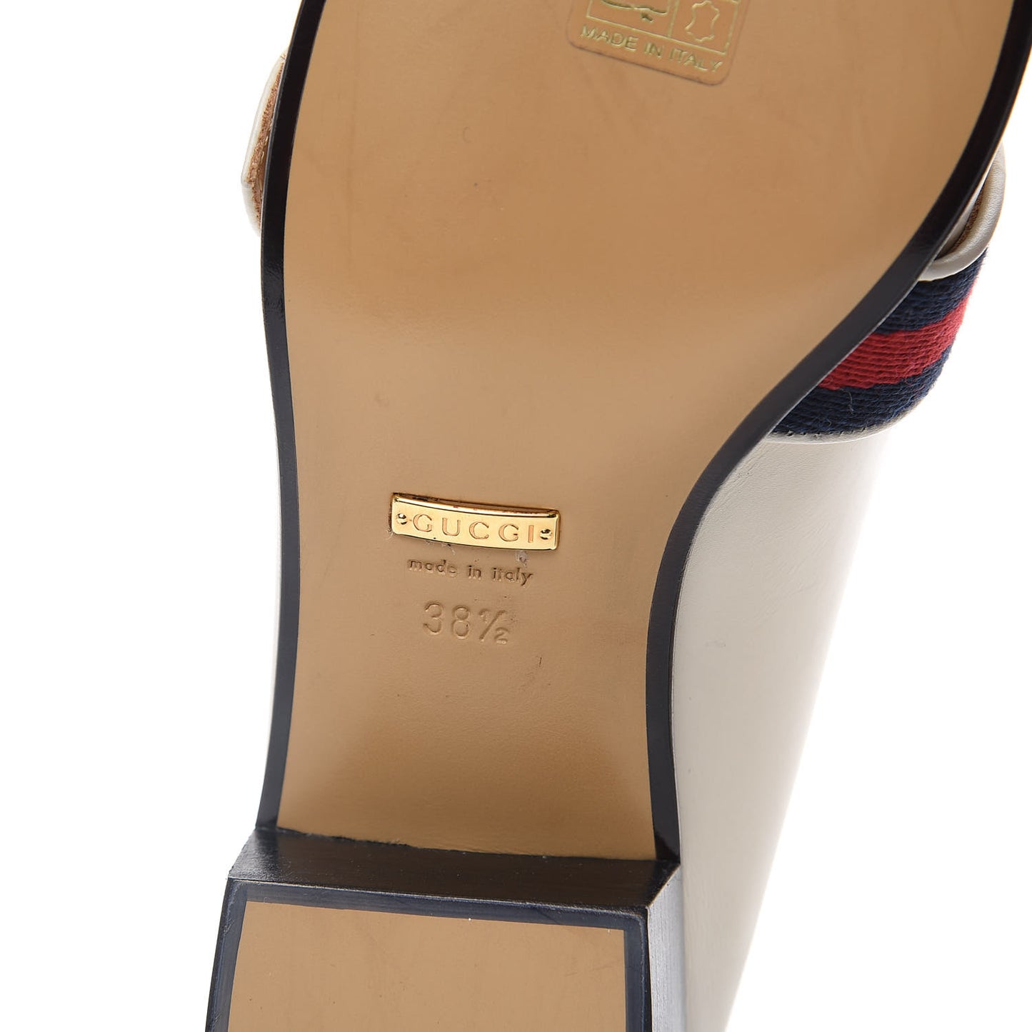 Calfskin Web Peyton Loafers 38.5 Mystic White