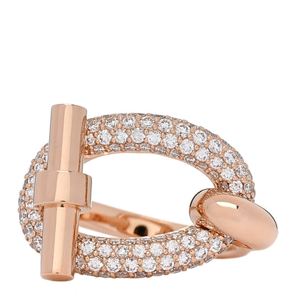 Hermes 18K Rose Gold Diamond Adage Ring 51 5.75 1 of 6