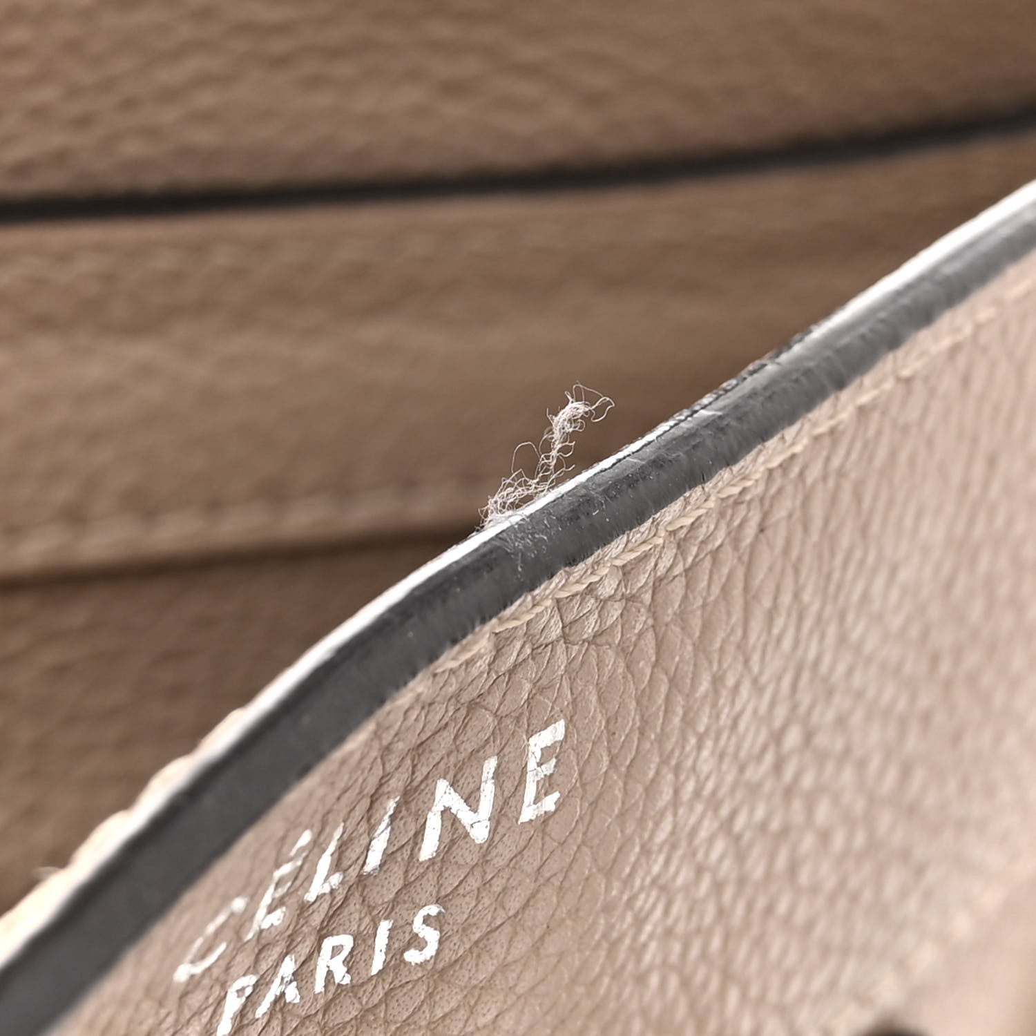 Celine Drummed Calfskin Micro Luggage Dune 12 of 14