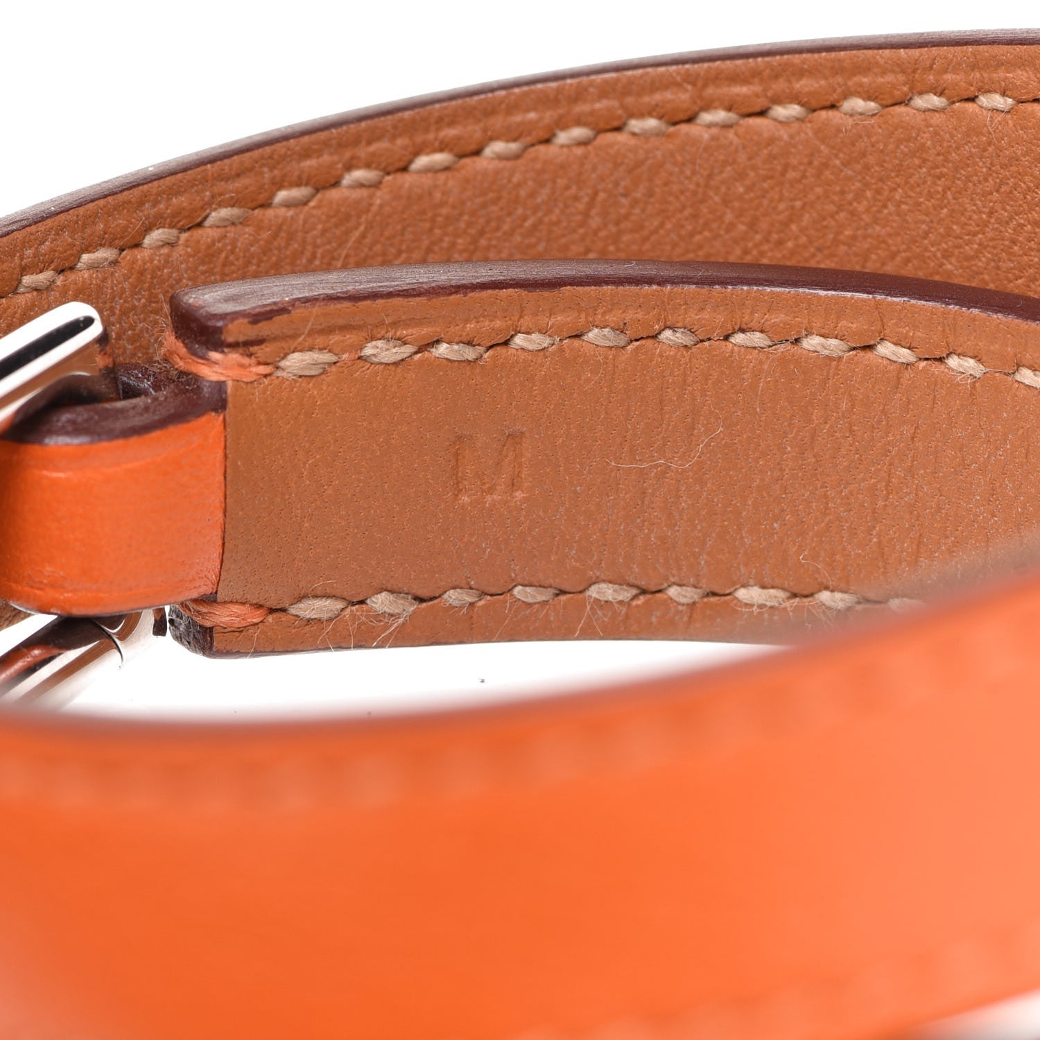 Hermes Swift Rivale Double Tour Bracelet M Orange 6 of 6