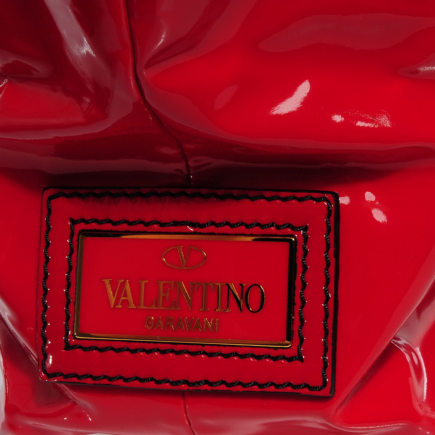 Valentino Garavani Lacca Patent Petale Tote Red 4 of 9
