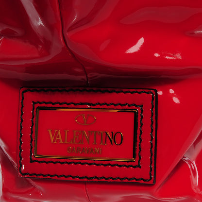 Valentino Garavani Lacca Patent Petale Tote Red 4 of 9