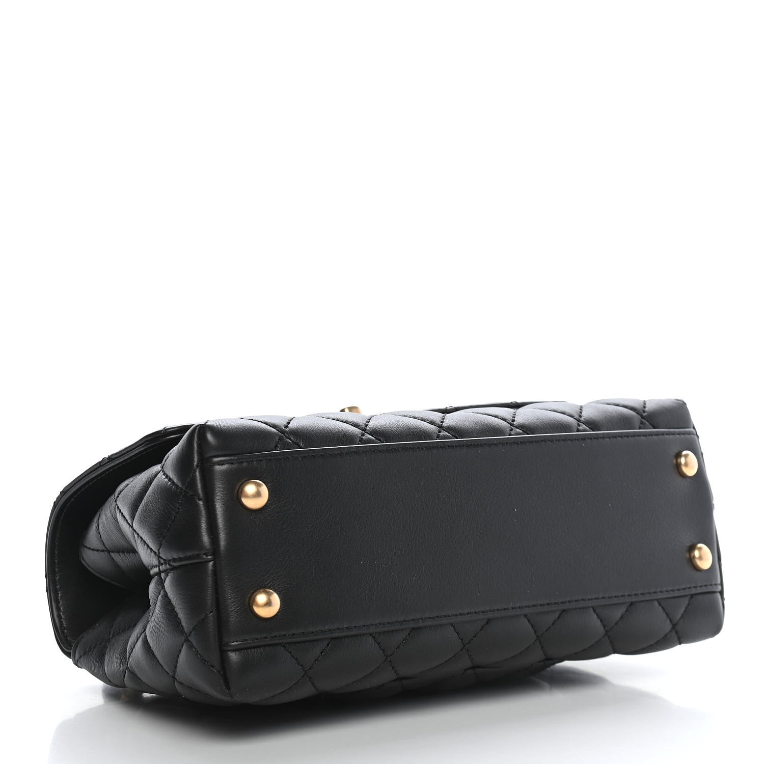 Chanel Calfskin Strass Quilted Mini Coco Handle Flap Black 4 of 10