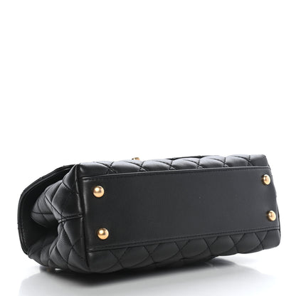 Chanel Calfskin Strass Quilted Mini Coco Handle Flap Black 4 of 10
