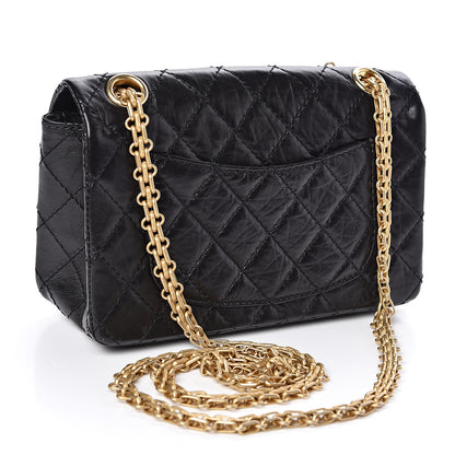 Chanel Aged Calfskin Quilted 2.55 Reissue Mini Flap Black 3 of 11