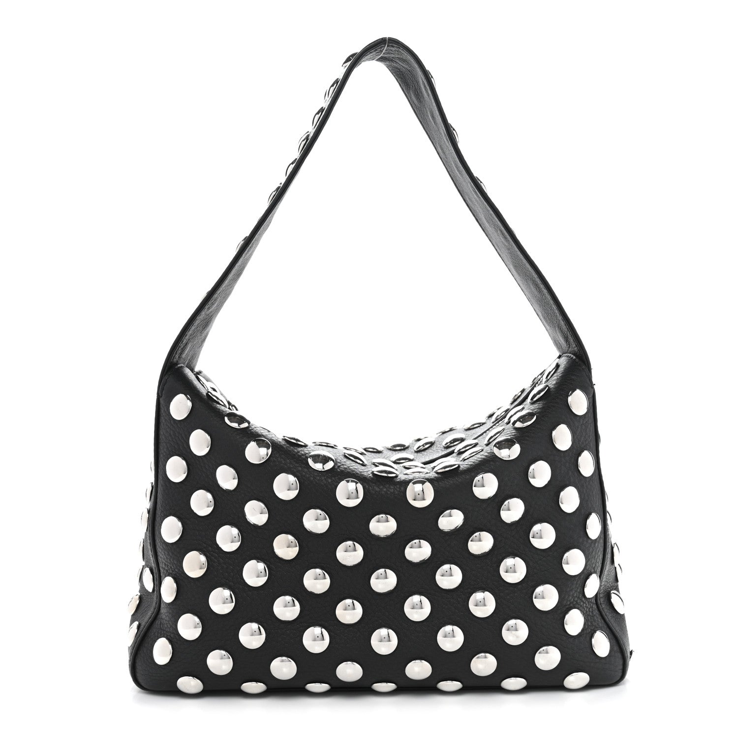 Khaite Pebbled Sport Calfskin Studded Elena Black 1 of 8