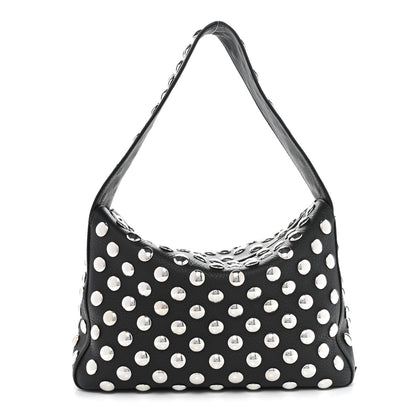 Khaite Pebbled Sport Calfskin Studded Elena Black 1 of 8