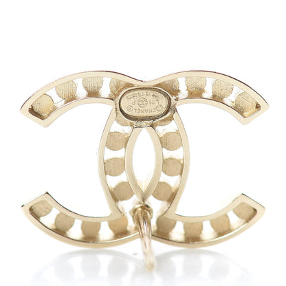 Chanel Crystal CC Large Earrings Gold 4 of 5