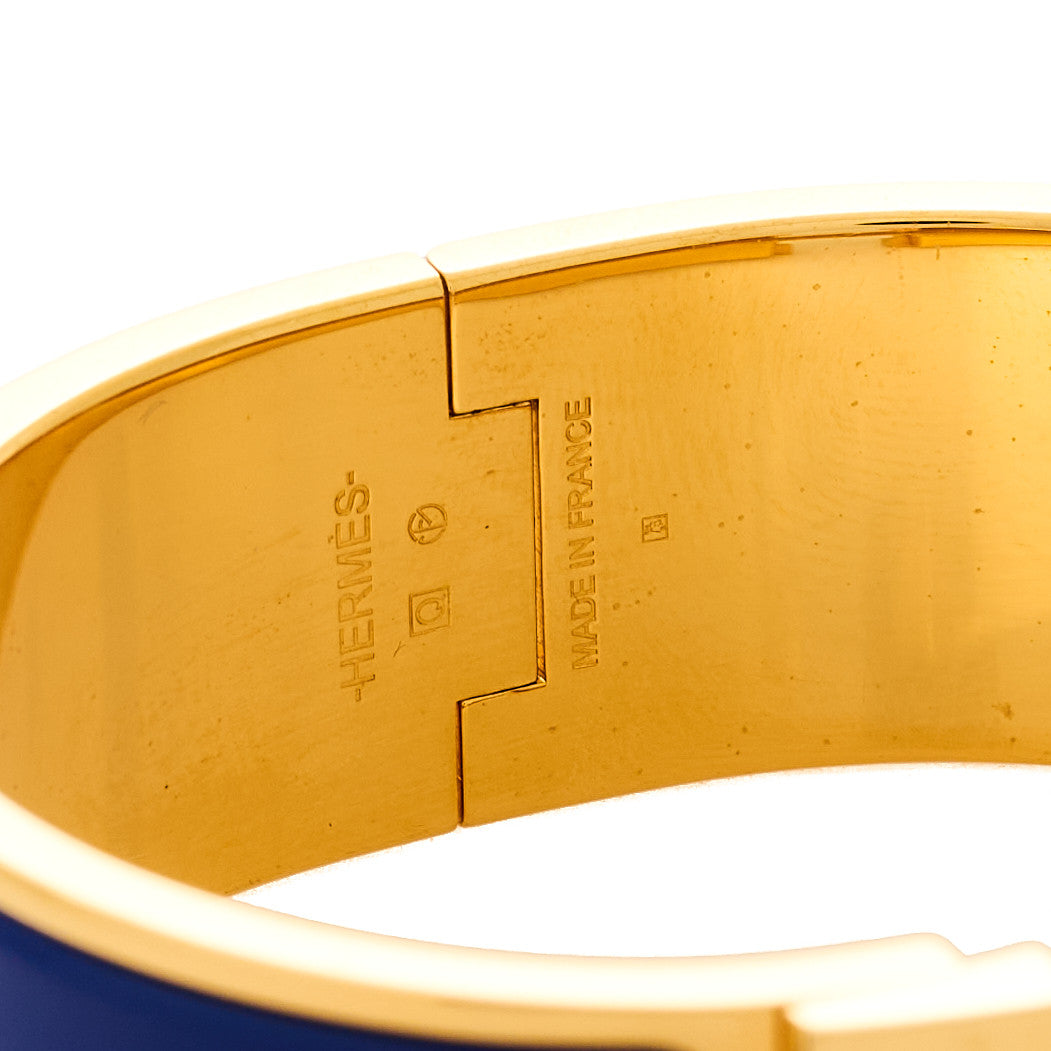Enamel Wide Clic Clac H Bracelet PM Bleu Royal