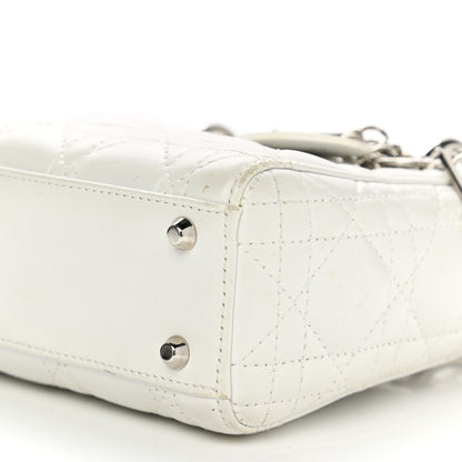 Christian Dior Lambskin Cannage Mini Lady Dior White 10 of 16