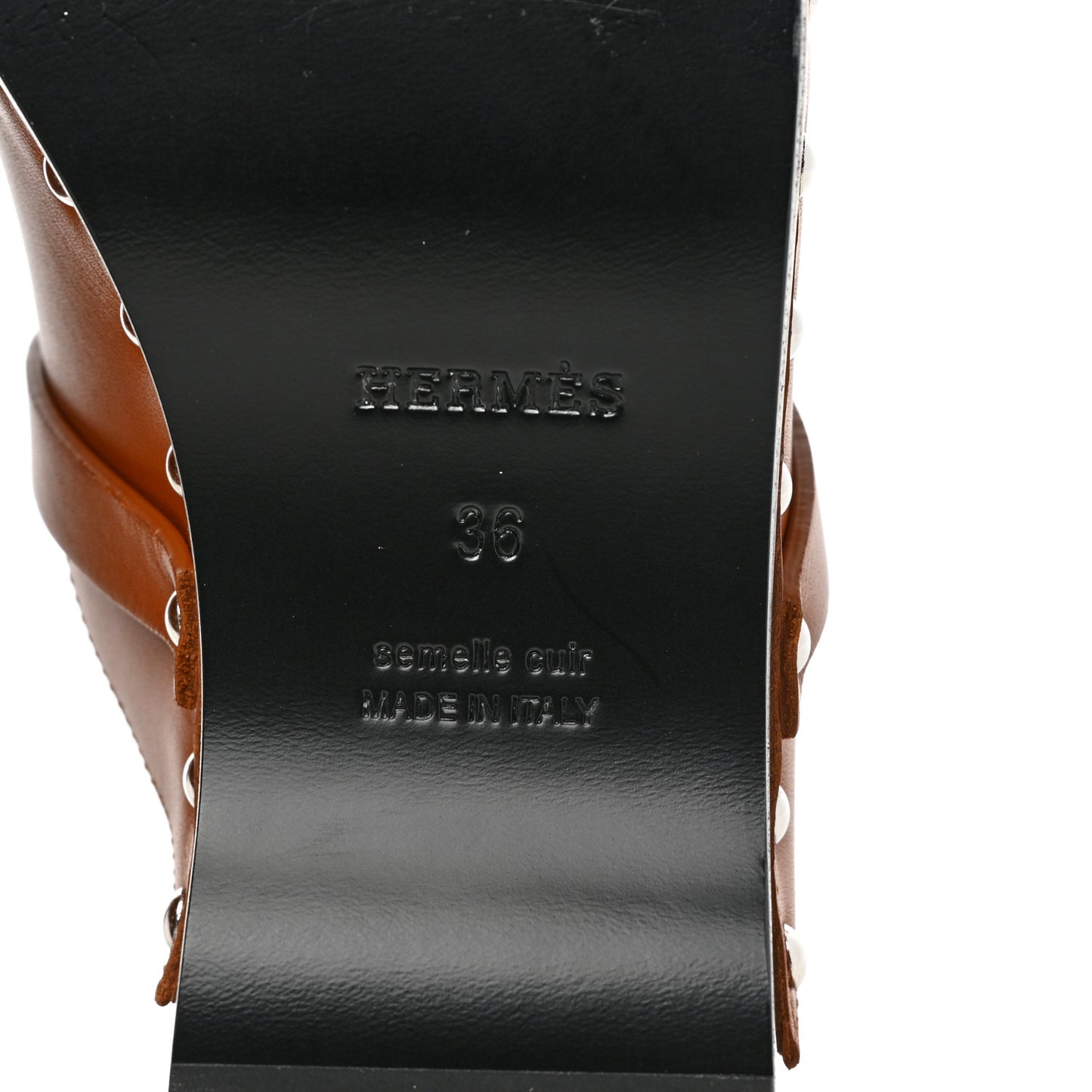 Heritage Calfskin Carlotta Mules 36 Naturel
