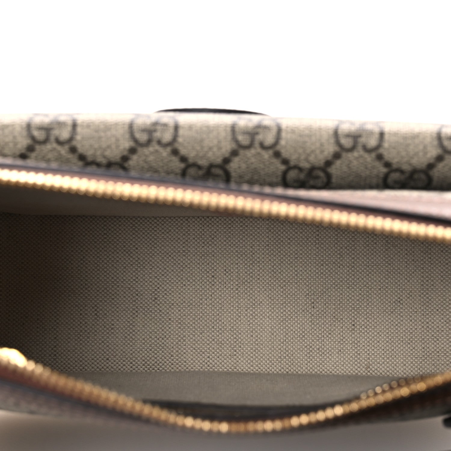 Gucci GG Supreme Monogram Azalea Calfskin Retro Interlocking G Wristlet Messenger Bag Beige Ebony Brown Sugar 4 of 10