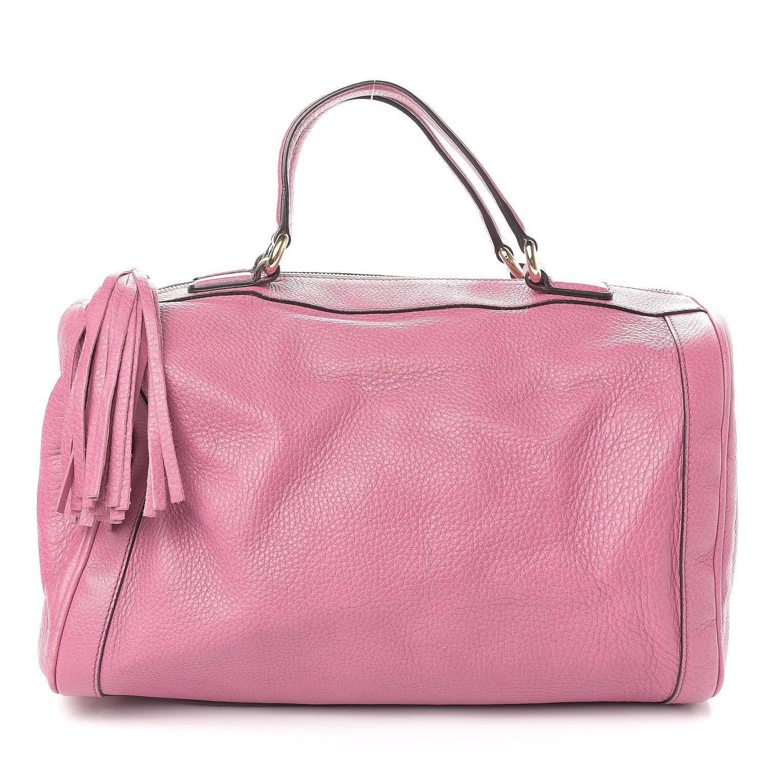 Gucci Pebbled Calfskin Medium Soho Boston Fresia Rose 1 of 10