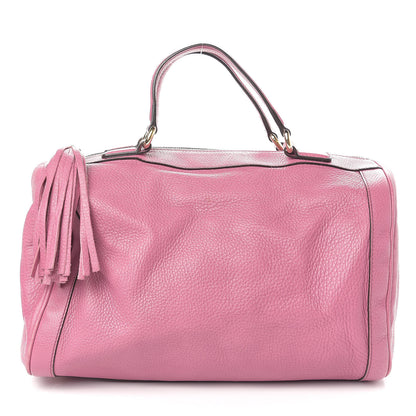 Gucci Pebbled Calfskin Medium Soho Boston Fresia Rose 1 of 10
