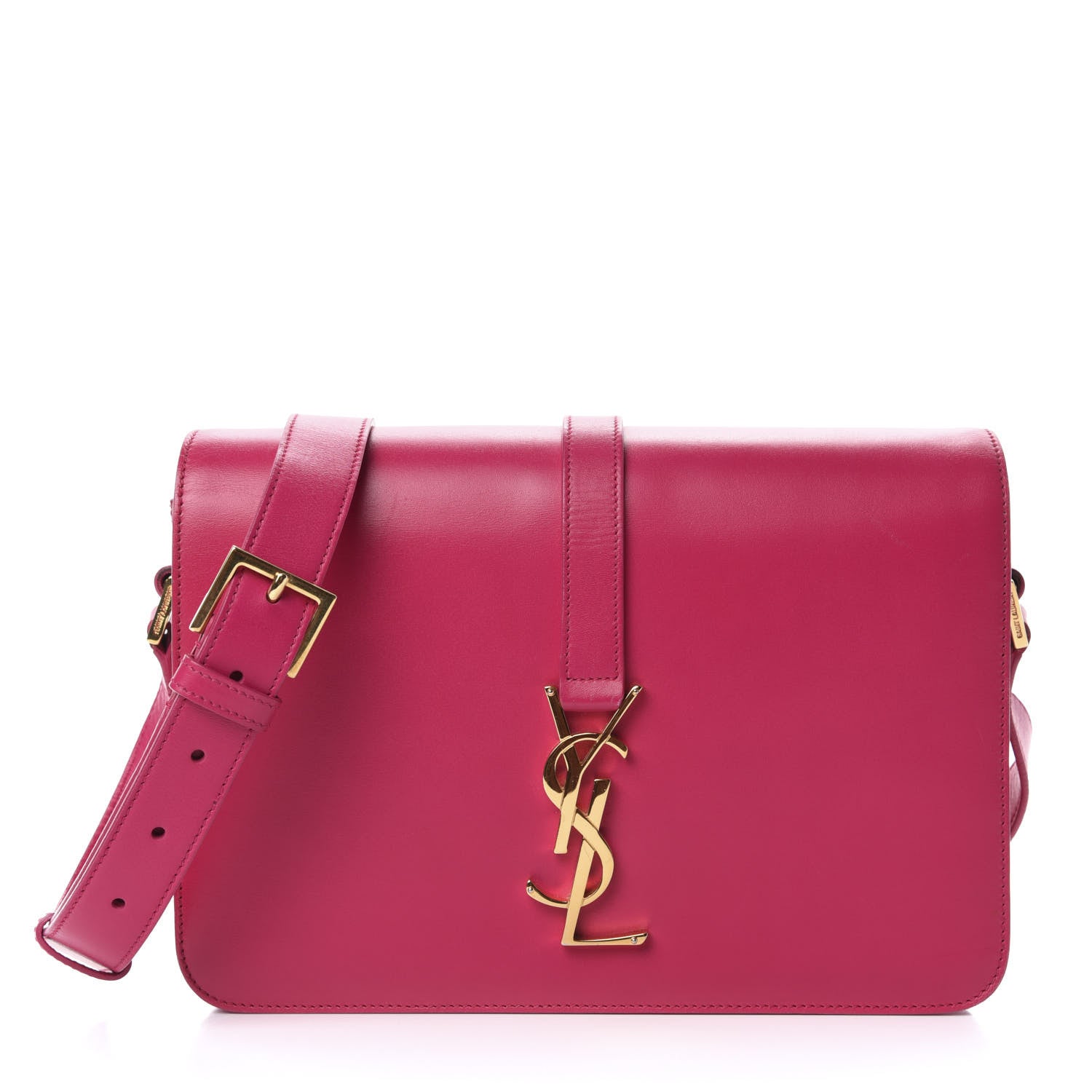 Saint Laurent Smooth Calfskin Medium Classic Monogram Universite Bag Fuchsia 1 of 10
