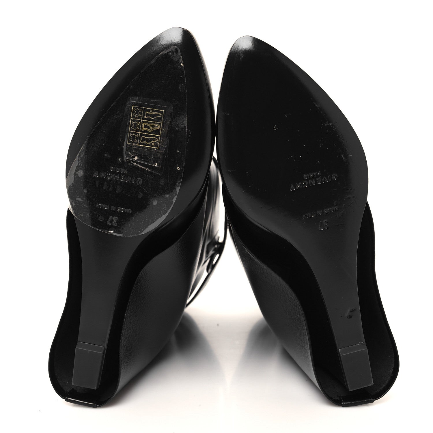 Givenchy Calfskin Shark Lock Ankle Boots 37 Black 5 of 9