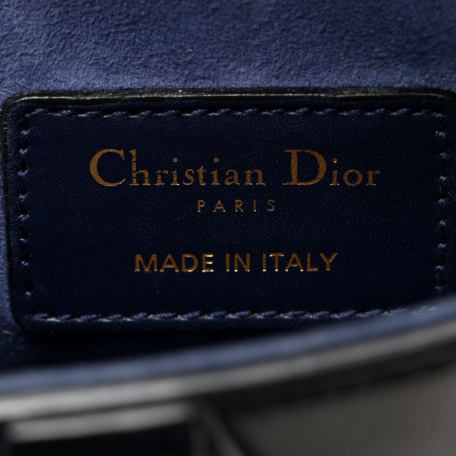 Christian Dior Calfskin Mini Saddle Bag Blue 6 of 10
