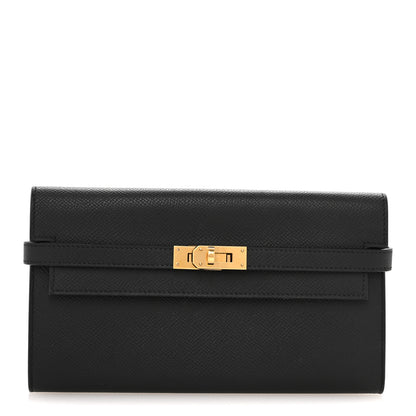 Hermes Epsom Kelly Longue Wallet Black 1 of 11