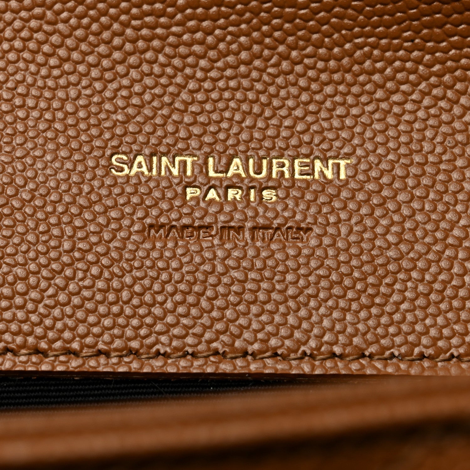 Saint Laurent Grain De Poudre Matelasse Chevron Monogram Cassandre Flap Pouch Natural Dark 6 of 8