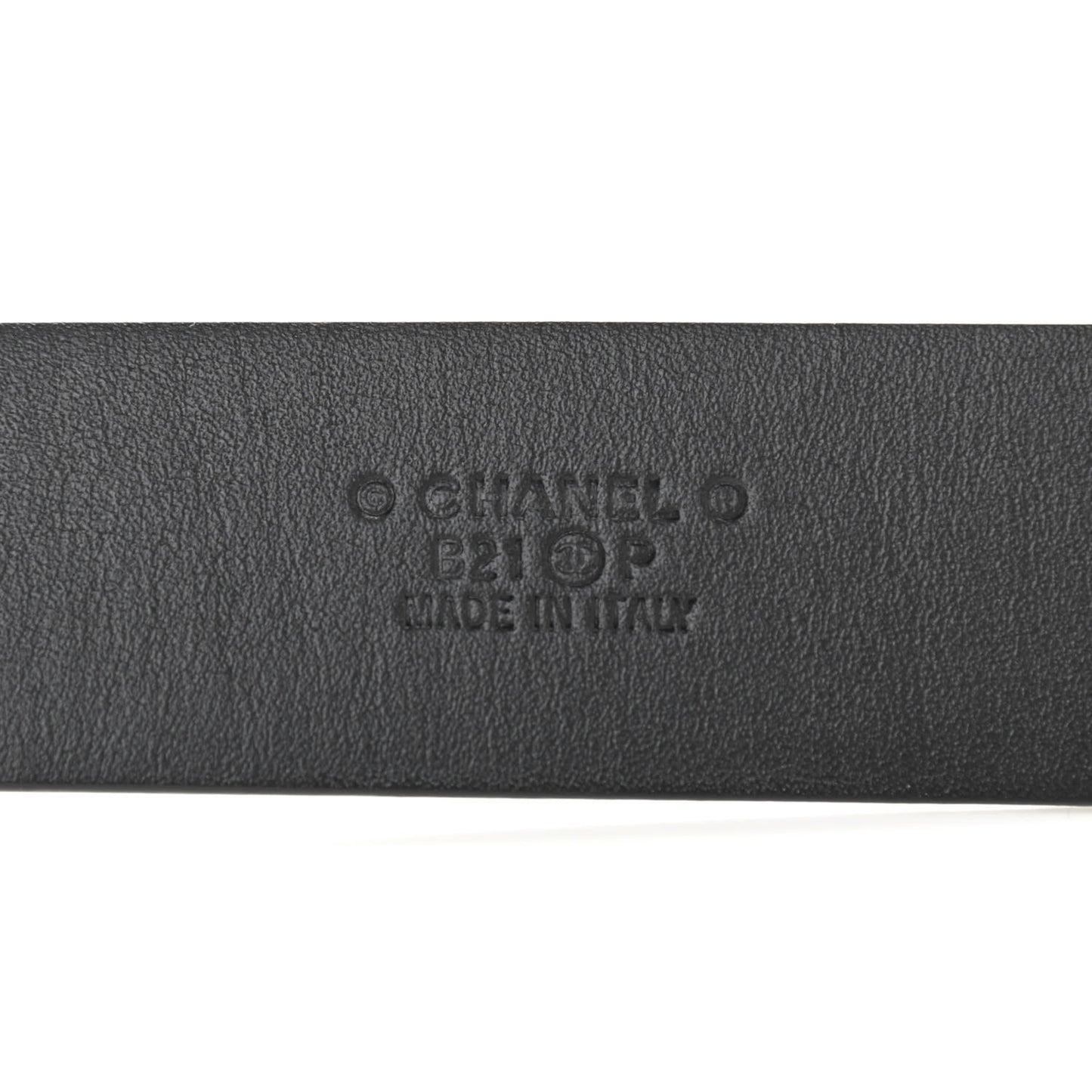 Calfskin CC Chain Belt 85 34 Black