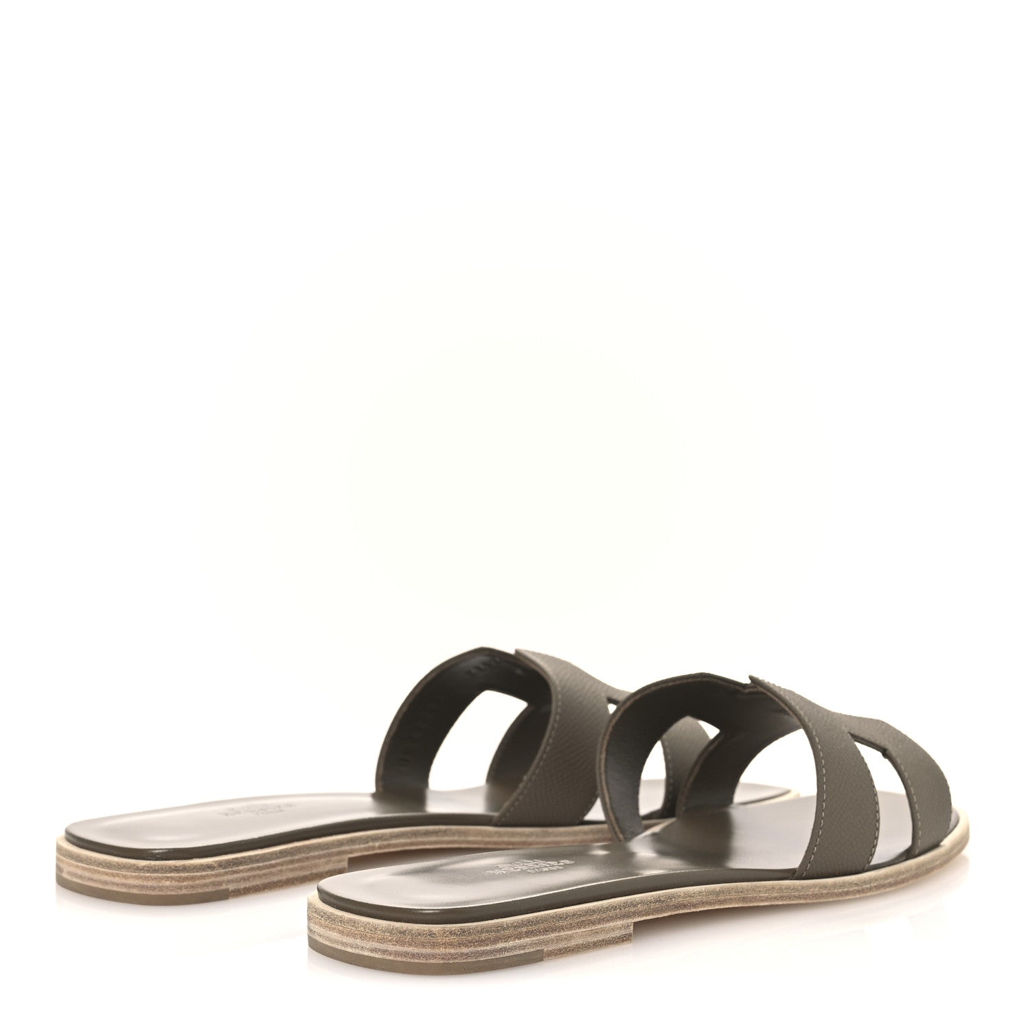Hermes Epsom Oran Sandals 40.5 Etoupe 5 of 12