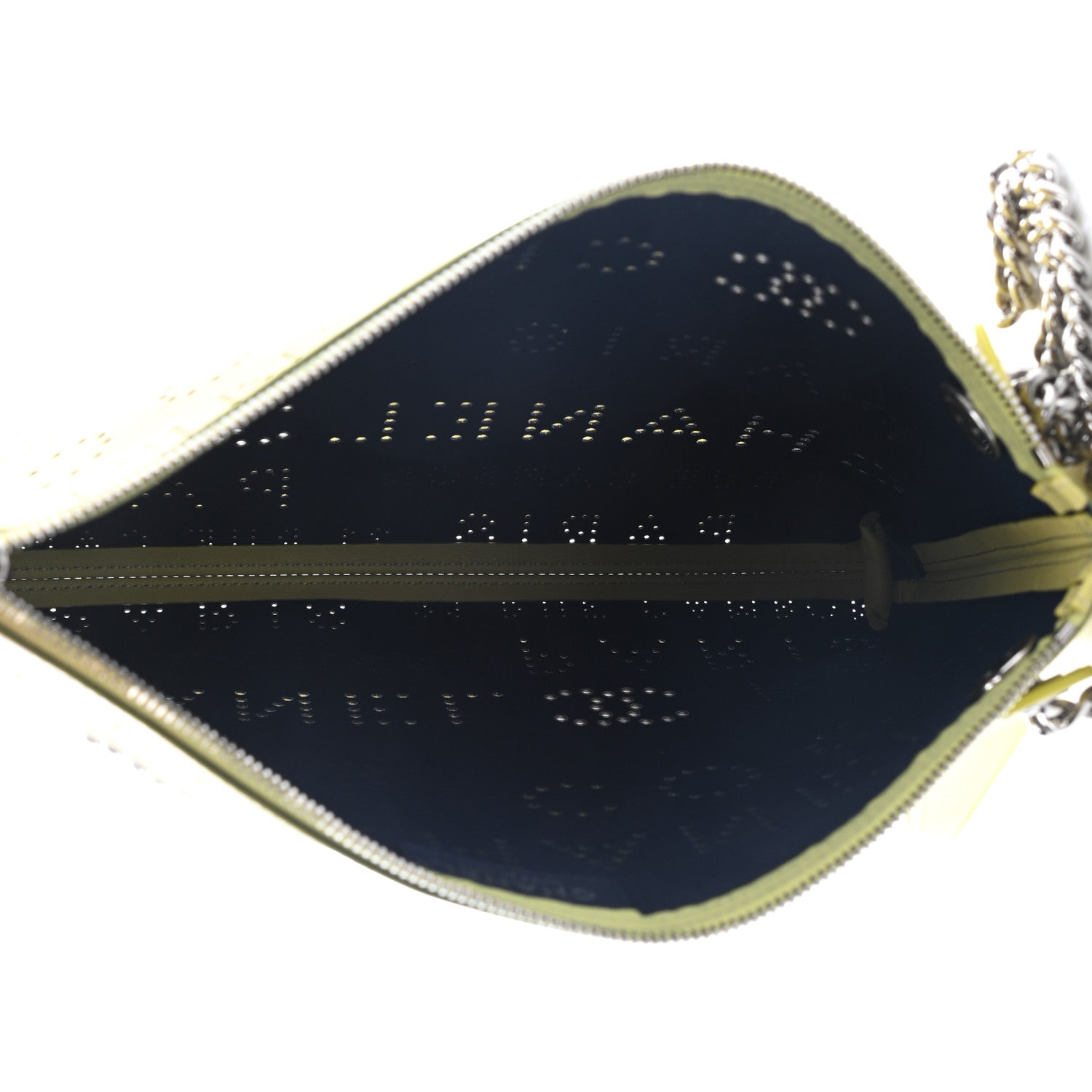 Chanel Calfskin Eyelets Clutch Yellow 5 of 11