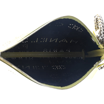 Chanel Calfskin Eyelets Clutch Yellow 5 of 11