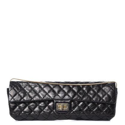 Chanel Glazed Calfskin 2.55 Reissue East West Clutch Black 1 of 8