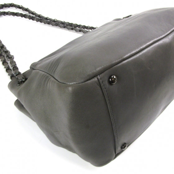 Chanel Lambskin Studded Flap Gray 5 of 13
