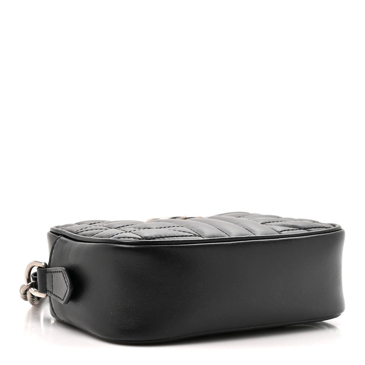 Calfskin Matelasse Aria Mini GG Marmont Chain Shoulder Bag Black