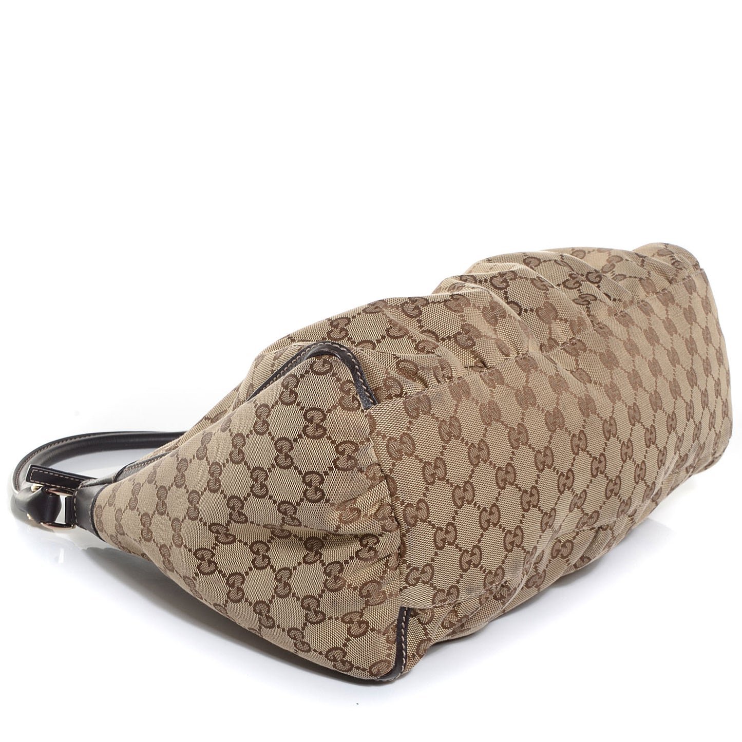 Monogram Large D Gold Hobo Dark Brown