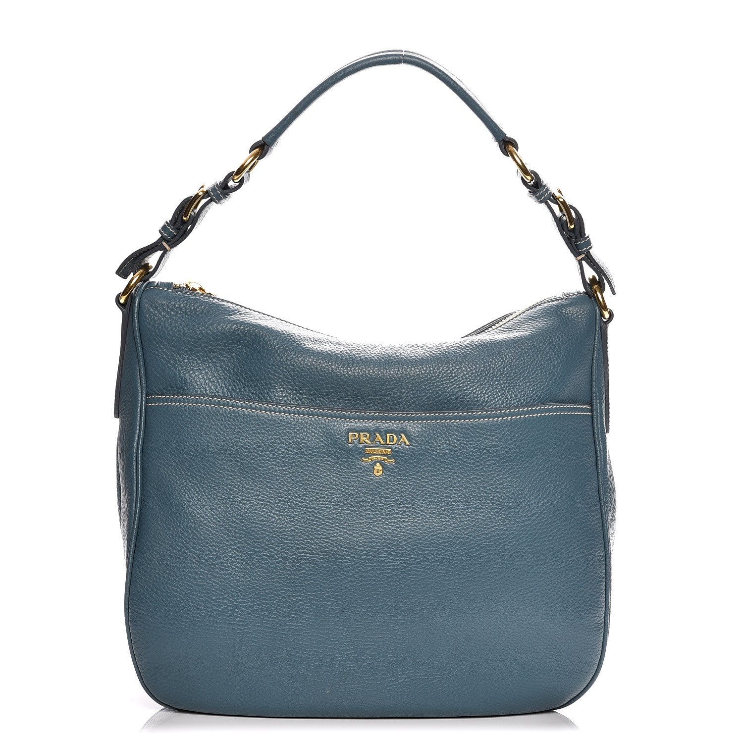 Prada Vitello Daino Hobo Marine 1 of 12