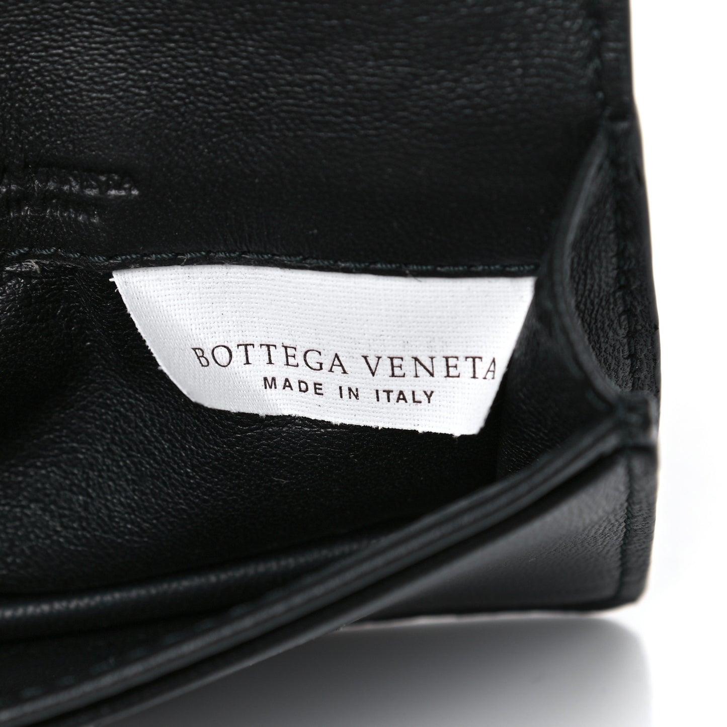 Nappa Intrecciato Card Holder Black