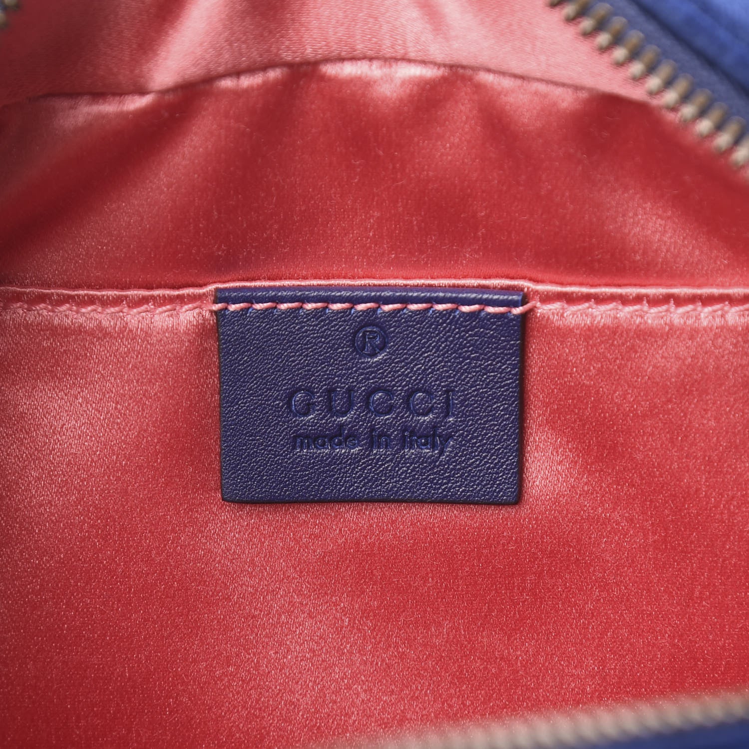 Gucci Velvet Matelasse Small GG Marmont Chain Shoulder Bag Cobalt 6 of 10